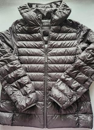 Куртка uniqlo ultra light down стьобана графітова