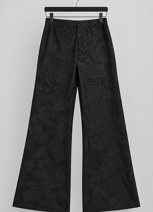 Шикарные классические женские брюки палаццо с узорами