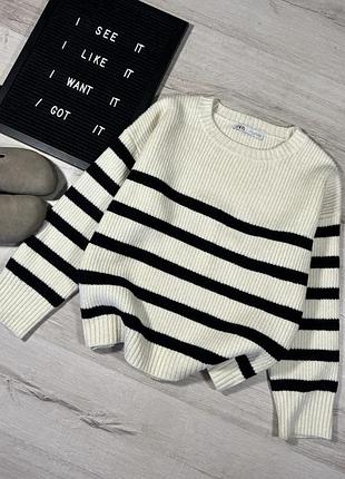 Светр в смужку zara