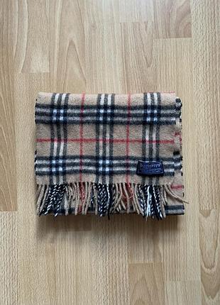 Шарф burberry(burberrys) vintage 100% lambswool made in england у клітинку