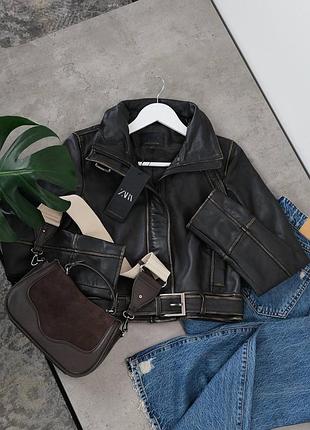Куртка 100% натуральна шкіра zara