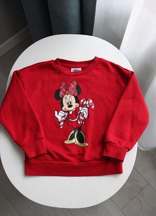 Теплий новорічний светр, світшот disney mini mouse