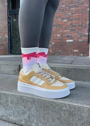 Кроссовки женские adidas forum bonega beige