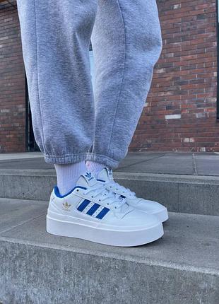 Кроссовки женские adidas forum bonega white blue
