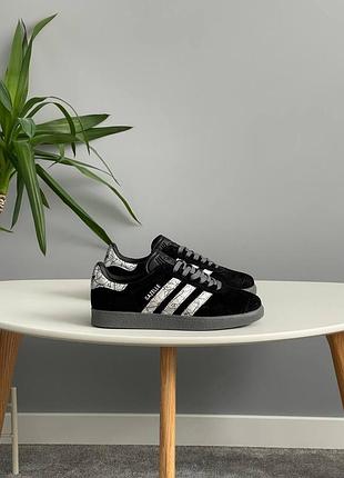 Кросівки жіночі adidas gazelle black silver