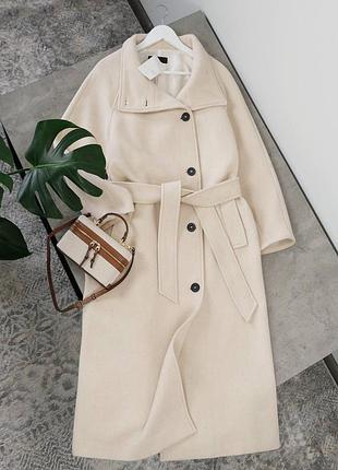 Пальто довге zara з вовною