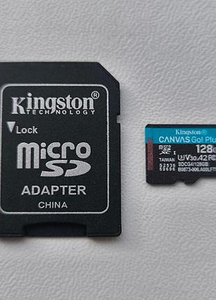 Карта памяти kingston canvas go! plus microsdxc 128gb скоростная