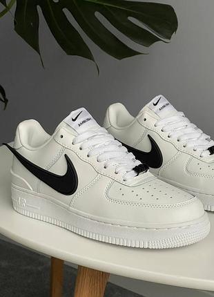 Чоловічі кросівки nike air force x ambush white black swoosh