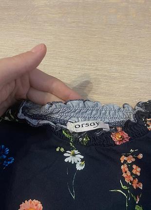 Лонгслів бавовна квітковий принт orsay 2