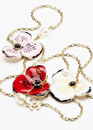 Кольє chanel маки квіточки коробка, пакет , пильник штамп