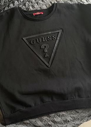Світшот guess чорний з логотипом