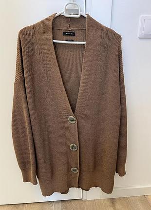 Кардиган жіночий massimo dutti коричневий на ґудзиках
