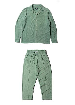 Nikben terry bowling long sleeve shirt / cropped pants set костюм овершот і штани [bmh017515]