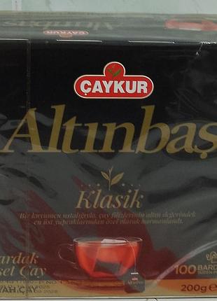 Чай турецький чорний  класичний altınbаsh klasik, 100 пакетиків