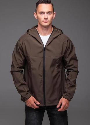 Чоловіча куртка soft shell на флісі хакі