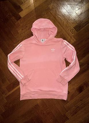 Трендове рожеве худі adidas original для дівчинки підлітка