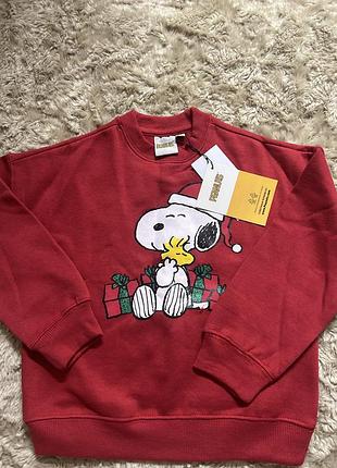 Утеплений світшот на хлопчика в новорічному стилі peanuts