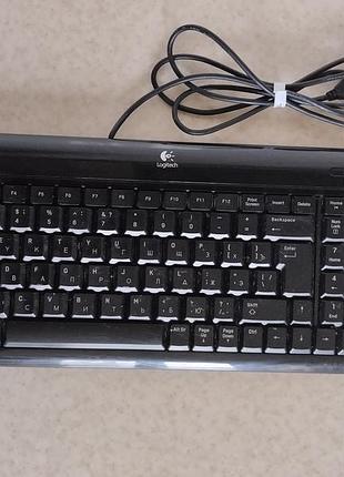 Клавиатура logitech ultra-flat keyboard y-bp62a проводная usb