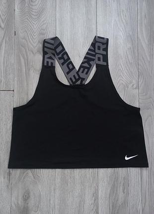 Спортивная майка топ женская nike pro найк о m оригинал черная