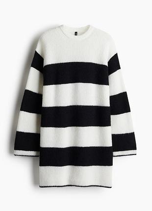 Коротка сукня h&m в'язана в смужку