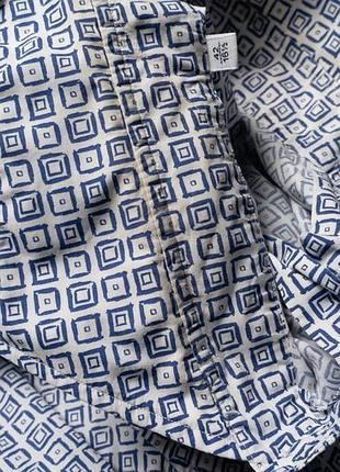 Mazzarelli lake store pattern blue white shirt button up  [smh017518] 7