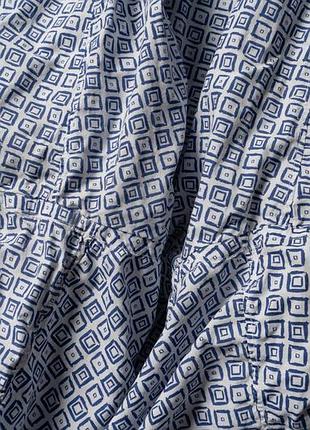 Mazzarelli lake store pattern blue white shirt button up  [smh017518] 9