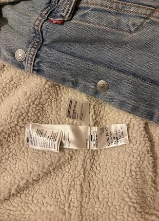 Чоловіча джинсова куртка levi's шерпа 5