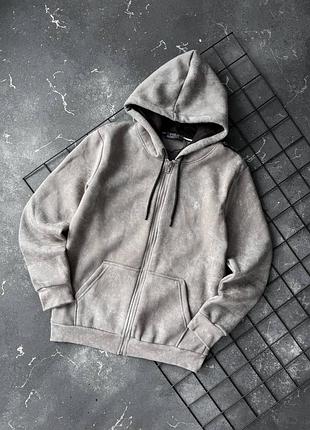 Новинка чоловіча тепла зіп худі на флісі polo ralph lauren