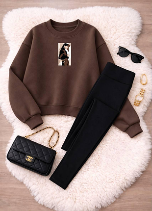 Костюм женский теплый кофта и лосины ✅✅✅✅🧡🧡🧡 2