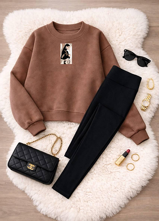 Костюм женский теплый кофта и лосины ✅✅✅✅🧡🧡🧡 3