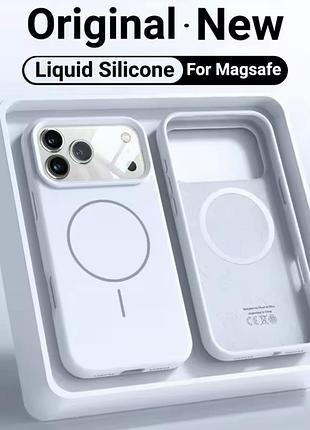 Чохол для iphone 17/18 pro силіконовий magsafe білий