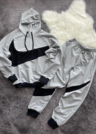 Спортивний костюм nike світшот зима сірий