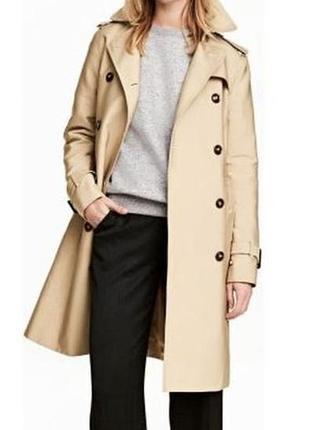 Двобортний плащ жіночий h&m, р. 36/s