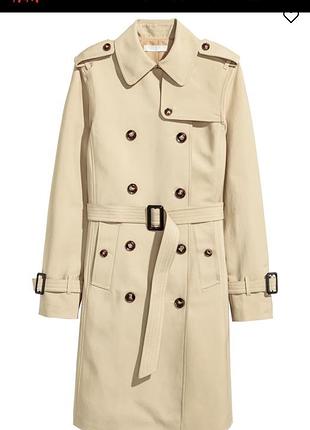 Двобортний плащ жіночий h&m, р. 36/s 3