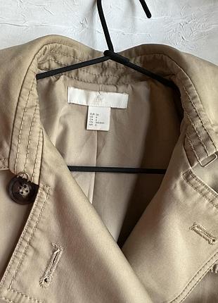 Двобортний плащ жіночий h&m, р. 36/s 7