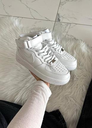 Кросівки nike air force 1 classic high white хутро  ❄️ хутро ❄️  арт 0464