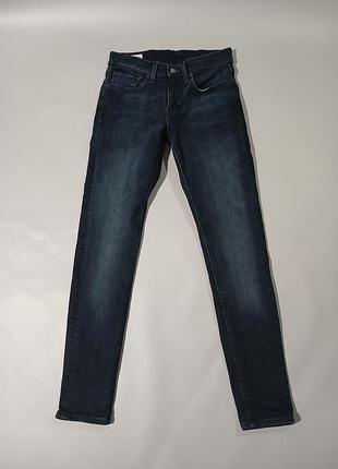 Мужские джинсы levi's skinny taper w28 l30 оригинал (темно-синие)