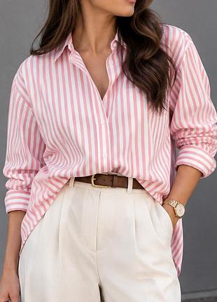 Сорочка massimo dutti | рожеві смужки
стильна жіноча сорочка від massimo dutti — елегантна класика з ніжним рожевим акцентом
