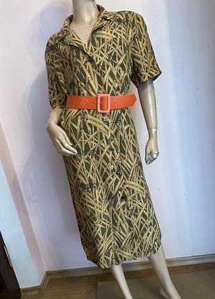 Італійська сукня на ґудзиках з штучного шовку/xl- xxl/ brend àuthentic