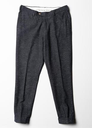 Suitsupply soho pure wool flannel blue trousers pants men's  [pmh017523]