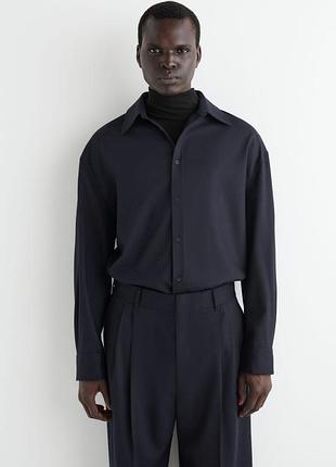 Рубашка мужская cos wool-flannel shirt / s