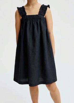 Сарафан на девочку с примесью льна h&m 8-9 лет
