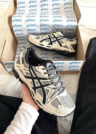 Asics gel-kahana 8 gore-tex beige white black 💧 вологозахист та термо ❄️ арт 5017