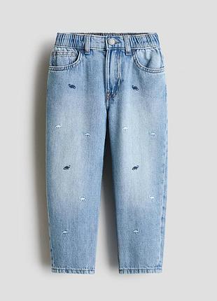 Джинсы на мальчика с динозаврами h&amp;m 104 см голубой
