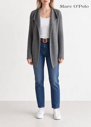 Оригінальний жіночий вовняний кардиган marc o'polo virgin wool розмір xs сірий м'який баранчик із вовни мериноса merino o polo марко поло хс a1