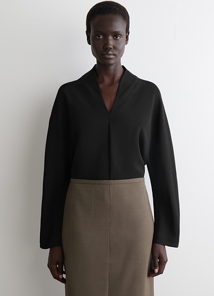 Блуза женская cos draped-collar blouse / 38