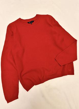 Червоний джемпер з мериносової вовни  crew clothing company