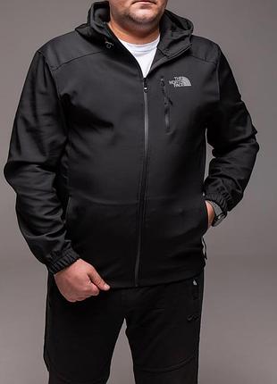 Чоловіча куртка батал softshell на флісі tnf 3