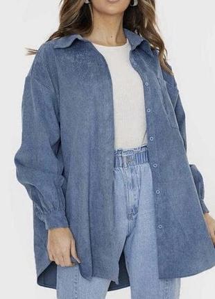 Вельветовая рубашка zara оверсайз