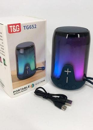 Музична колонка бездротова bluetooth rgb підсвічування та зарядка